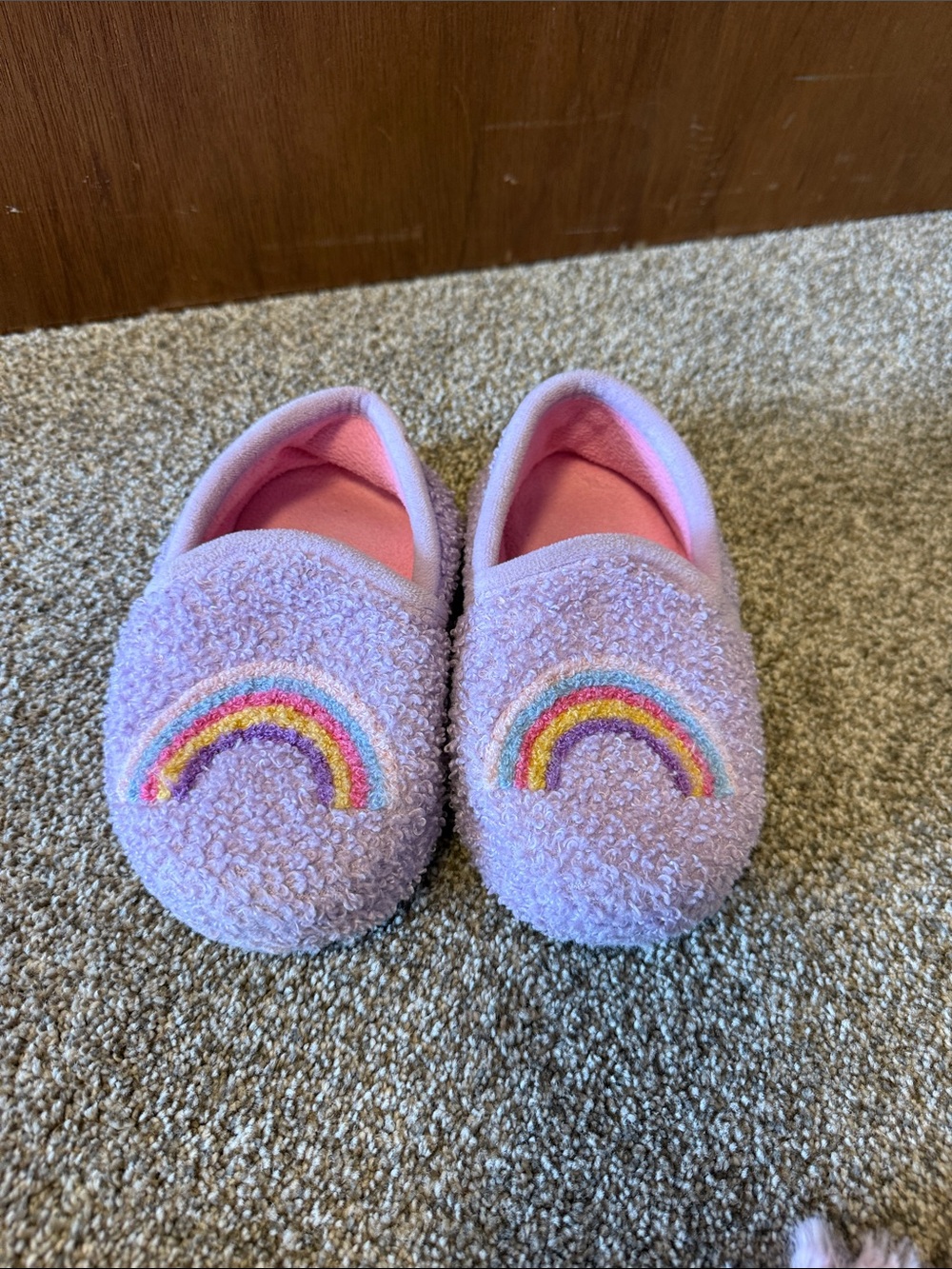 wonder nation Lavender Rainbow Slip-On Kids Slippers